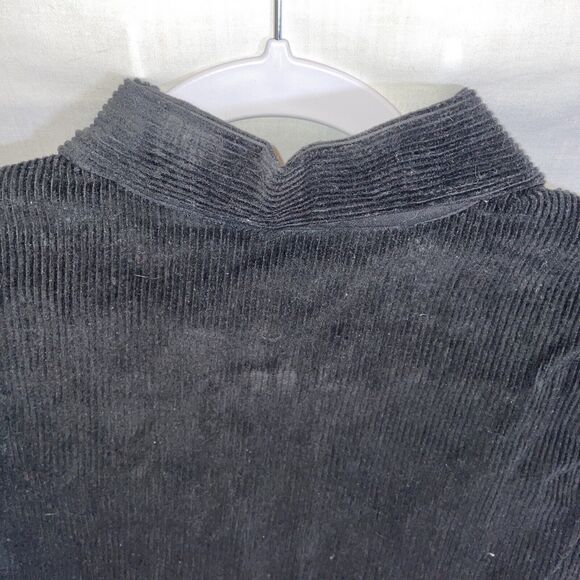 Paul Harris Design Corduroy Cardigan Women’s Size Medium Red Black Snowflake - Picture 9 of 12